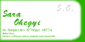 sara ohegyi business card